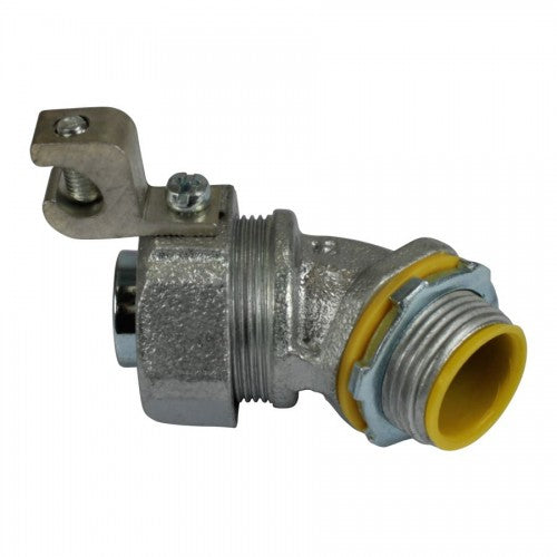 ORBIT INSULATED 45° ANGLE LIQUID TIGHT CONN. WITH ALUMINUM LUG