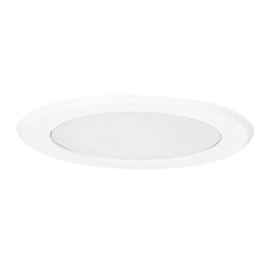 EATON Lighting 5051PS 5-Inch Trim Showerlight Trim, White Trim with Flat Frost Lens