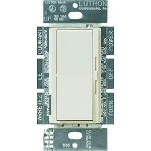 Lutron DV-600PR-LA Diva 600W Single Pole Dimmer 120V, Light Almond
