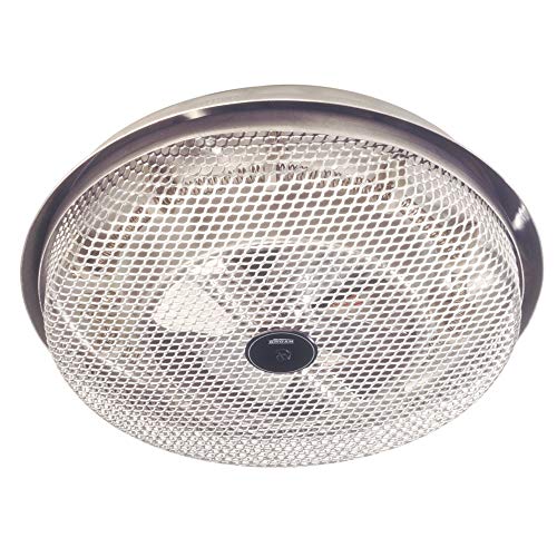 Broan-NuTone 157 Low-Profile Fan-Forced Ceiling Heater, Aluminum with Enclosed Sheath Element for Bathroom, Kitchen, and Home, 1250-Watts, 120VAC