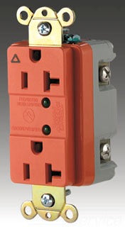 Cooper Wiring IG5350BLS GFCI Outlet, 20A 125V, 5-20R, 2P3W, TVSS Duplex, Isolated Ground - Blue