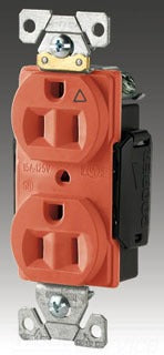 Cooper Wiring IG8200W Duplex Outlet, 125V 15A, 2P3W, 5-15R, Premium Hospital, Isolated Ground - Back, Side Wired - White