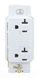 Cooper Wiring IG1210V GFCI Outlet, 20A 125V, 5-20R, 2P3W, TVSS Duplex w/ Audible Alarm - Ivory