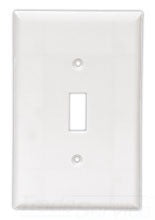 Cooper Wiring PJ1BK Decora Wall Plate, (1) Toggle Switch, 1-Gang, Mid, Polycarbonate - Black