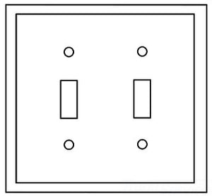 Cooper Wiring PJ2RD Decora Wall Plate, (2) Toggle Switch, 2-Gang, Mid, Polycarbonate - Red