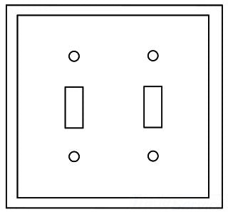 Cooper Wiring PJ2RD Decora Wall Plate, (2) Toggle Switch, 2-Gang, Mid, Polycarbonate - Red