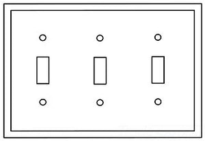 Cooper Wiring PJ3RD Decora Wall Plate, (3) Toggle Switch, 3-Gang, Mid, Polycarbonate - Red