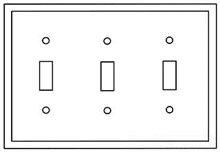 Cooper Wiring PJ3RD Decora Wall Plate, (3) Toggle Switch, 3-Gang, Mid, Polycarbonate - Red