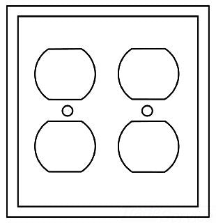 Cooper Wiring PJ82RD Decora Wall Plate, (2) Duplex Receptacle, 2-Gang, Mid, Polycarbonate - Red