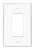 Cooper Wiring PJ26AMW Decora Wall Plate, GFCI, (1) Decorator, 1-Gang, Mid-Sized, Flat, Polycarbonate - White