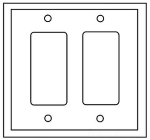 Cooper Wiring PJ262LA Decora Wall Plate, GFCI, (2) Decorator, 2-Gang, Mid-Sized, Polycarbonate - Light Almond