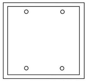 Cooper Wiring PJ24LA Decora Wall Plate, (2) Blank, 2-Gang, Mid, Polycarbonate - Light Almond