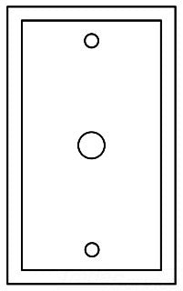 Cooper Wiring PJ12LA Decora Wall Plate, (1) 0.406 Inch Hole Telephone/Coaxial Opening, 1-Gang, Mid, Polycarbonate - Light Almond