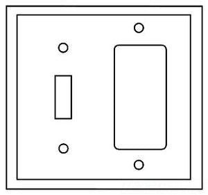 Cooper Wiring PJ126B Decora Wall Plate, (1) Decorator, (1) Toggle Switch, 2-Gang, Mid, Polycarbonate - Brown