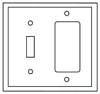 Cooper Wiring PJ126B Decora Wall Plate, (1) Decorator, (1) Toggle Switch, 2-Gang, Mid, Polycarbonate - Brown