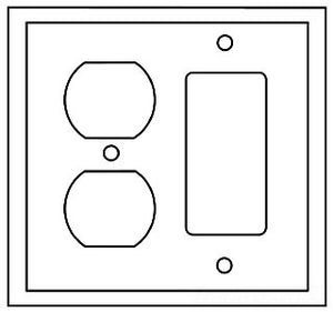 Cooper Wiring PJ826BK Decora Wall Plate, (1) Decorator, (1) Duplex Receptacle, 2-Gang, Mid, Polycarbonate - Black