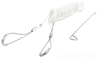 Cooper Wiring SGDR300 Split Rod Support Grip, Split Rod Single Weave, 26 Inch Mesh Length - Double Eye Type - 8 Inch Eye Length - Tin Coated Bronze