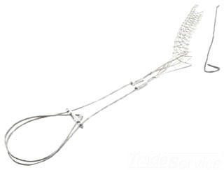 Cooper Wiring SGUR300 Split Rod Support Grip, Split Rod Single Weave, 26 Inch Mesh Length - Locking Eye Type - 18 Inch Eye Length - Tin Coated Bronze