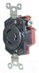 Cooper Wiring L520R Locking Device Single Receptacle, 20A 125V, L5-20R, 2P3W, Single Locking, Grounding - 1.55 Inch - Rugged Nylon