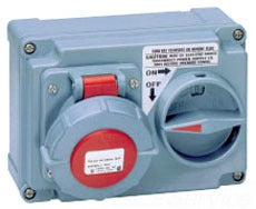 Cooper Wiring CD520HMI9W Pin & Sleeve Mechanical Interlock, 20A 120/208V, 3-Phase, 4P5W, Watertight - Non-Fusible