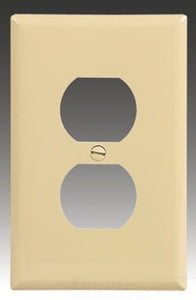 Cooper Wiring PJ82AMW Decora Wall Plate, (2) Duplex Receptacle, 2-Gang, Mid, Polycarbonate - White w/ High Gloss