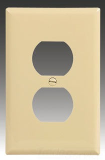 Cooper Wiring PJ82AMW Decora Wall Plate, (2) Duplex Receptacle, 2-Gang, Mid, Polycarbonate - White w/ High Gloss