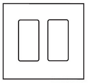 Cooper Wiring PJS262GY Decora Wall Plate, (2) Decorator, 2-Gang, Mid, Polycarbonate - Gray