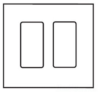 Cooper Wiring PJS262GY Decora Wall Plate, (2) Decorator, 2-Gang, Mid, Polycarbonate - Gray