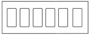 Cooper Wiring PJS266BK Decora Wall Plate, (6) Decorator, 6-Gang, Mid, Polycarbonate - Black
