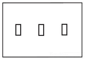 Cooper Wiring PJS3V Decora Wall Plate, (3) Toggle Switch, 3-Gang, Screwless, Mid, Polycarbonate - Ivory
