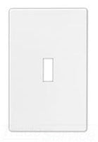Cooper Wiring PJS1W Decora Wall Plate, (1) Toggle Switch, 1-Gang, Mid, Polycarbonate - White