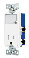 Cooper Wiring TR7736W-BOX Single Outlet, 20A 125V, 2P3W, 5-20R, Grounding, Back, Side Wired, Heavy Duty, PVC Face/Base, Tamper Resistant - White
