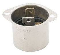 Cooper Wiring CWL115FI Locking Flanged Inlet, 15A 125V, L1-15P, 2P2W, Polarized, Non-Grounding - Glass-Filled Nylon - Black, White