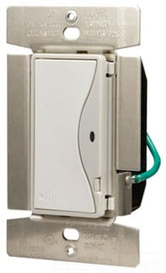 Cooper Wiring RF9518WS Wireless RF Dimmer, Electro Mechanical On/Off Pushbutton, 8A 120V, at 60 Hz, 1-Pole, Incandescent - White Satin