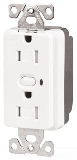 Cooper Wiring RFTR9505-TWS RF Duplex Outlet, 125V 15A, 2P3W, 5-15R, Tamper Resistant, Grounding - White Satin