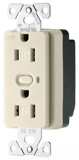 Cooper Wiring RFTR9505-TDS RF Duplex Outlet, 125V 15A, 2P3W, 5-15R, Tamper Resistant, Grounding - Desert Sand