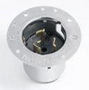Cooper Wiring CS6375 Locking Flanged Inlet, 50A 125/250V, Non-NEMA Locking, 3P4W, Polarized - Glass-Filled Nylon