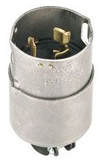 Cooper Wiring CS8165 Locking Device Plug, 50A 480V, 3-Phase, Non-NEMA Locking, 3P4W, Armored, Polarized, California Style, Grounding - Glass-Filled Nylon Interior, Zinc Plated Cold Rolled Steel Shell, Nickel Plated Brass Alloy Blade - Steel