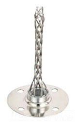 Cooper Wiring PG300 Wire Mesh Grip, Stainless Steel Mesh, Cadmium Plated Steel Adaptor Ring, Aluminum Washer - 0.375 to 0.5 Inch Cord Size