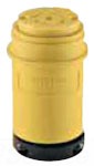 Cooper Wiring L2130CY Locking Device Connector, 30A 120/208V, 3-Phase, L21-30R, 4P5W, Polarized, Grounding - Nylon Interior, Santoprene Thermoplastic Elastomeric Over Glass-Filled Polypropylene Exterior - Black, Yellow