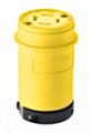 Cooper Wiring L1420CY Locking Device Connector, 20A 125/250V, L14-20R, 3P4W, Polarized, Grounding - Nylon Interior - Black, Yellow