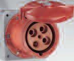 Cooper Wiring CD4100R9W Pin & Sleeve Receptacle, 100A 250V, 3-Phase, 3P4W, Watertight - PBT Polyester, Nylon, ABS Plastic