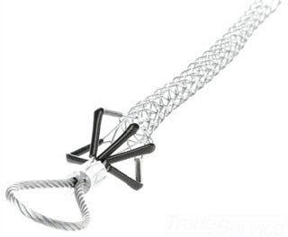 Cooper Wiring LPJ37 Pulling Grip, Junior Duty, Flexible, Single Weave - 7 Inch Mesh Length - 0.37 Inch Minimum Cable Outer Diameter - 0.49 Inch Maximum Cable Outer Diameter